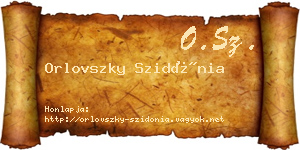 Orlovszky Szidónia névjegykártya